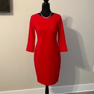 Calvin Klein red dress size 4